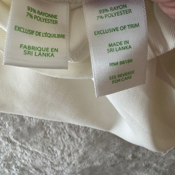 NWT $138‎ Lilly Pulitzer Women's Alaura Pull On Elastic Pants Large Ivory Resort - Picture 6 of 10